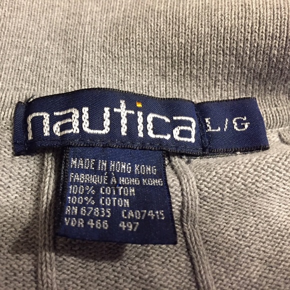 {SOLD} Nautica Vintage 90s Mens Gray Sweater Large - Picture 4 of 7
